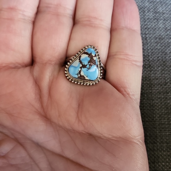 Stunning NWOT Native American Navajo Golden Hills Turquoise Ring 💙💍🤎🎁 - Picture 8 of 11